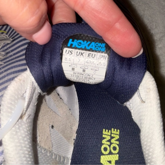 Hoka One One White and Yellow Sneakers - Picture 7 of 7